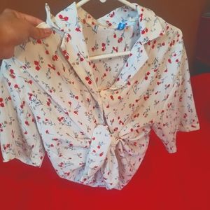 Floral button down